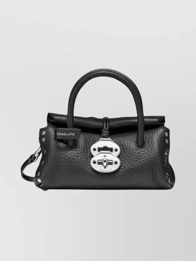 ZANELLATO TEXTURED LEATHER CROSS-BODY BAG STUDDED DESIGN