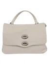 Zanellato Textured Leather Handbag With Structured Silhouette In Neutral