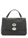 Zanellato Textured Leather Shoulder Bag In Gray