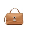 Zanellato Textured Leather Shoulder Bag With Flap Closure