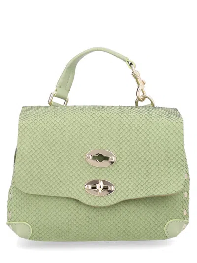 Zanellato Textured Leather Top-handle Satchel In Green