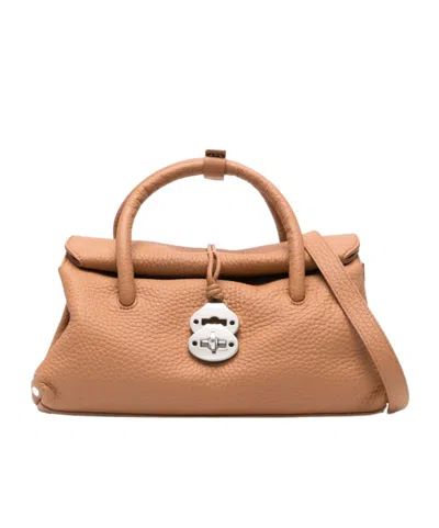 Zanellato Top Handle Shoulder Bag In Nude