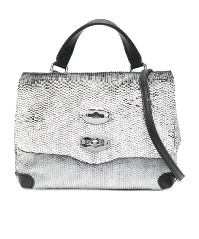 Zanellato Top Handle Shoulder Bag In Silver