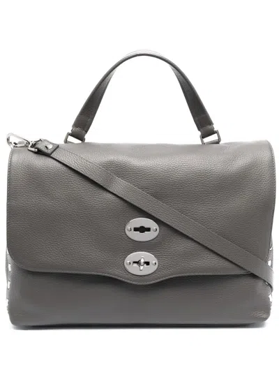 Zanellato Top Handle Tote Bag In Grey