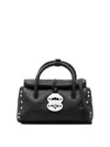 Zanellato Mini Leather Handbag Featuring Textured Finish In Black