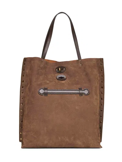 Zanellato Tote Bag In Brown