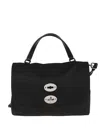 Zanellato Tote Bag In Black With Detachable Shoulder Strap In Black