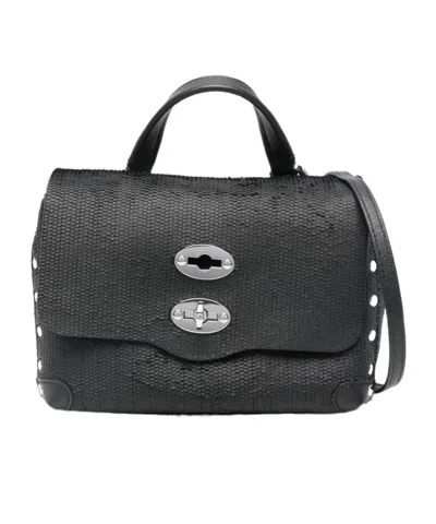 Zanellato Turnlock Shoulder Bag In Black