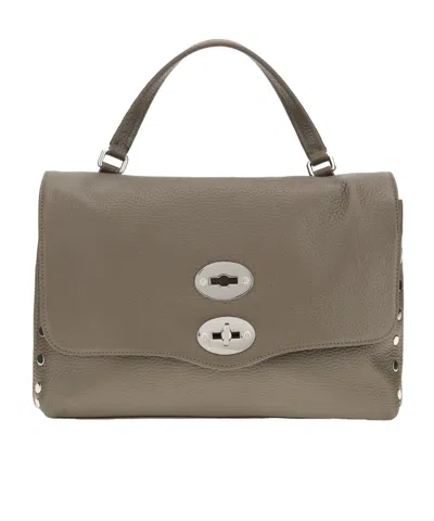 Zanellato Turnlock Shoulder Bag In Gray