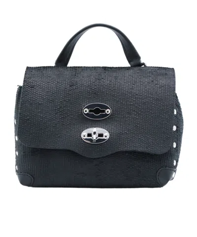 Zanellato Turnlock Shoulder Bag In Black