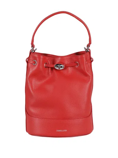 Zanellato Twist-lock Bucket Bag In Red