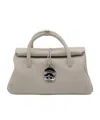 Zanellato Twist-lock Fastened Top Handle Bag In Gray