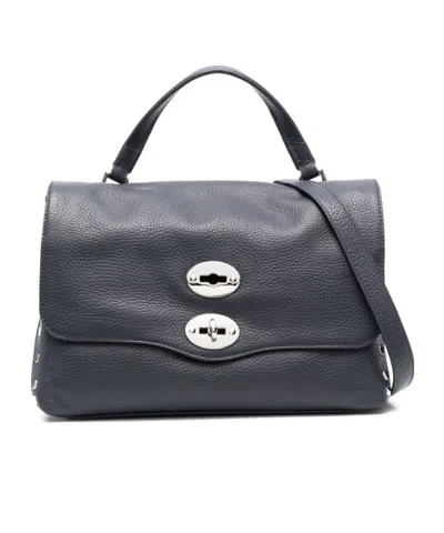 Zanellato Twist Lock Flip Cover Shoulder Bag In Black