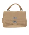 Zanellato Twist Lock Flip Cover Shoulder Bag In Nude