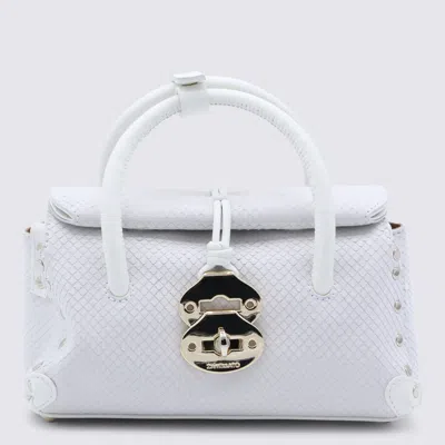 Zanellato White Leather Dotta Baby Top Handle Bag