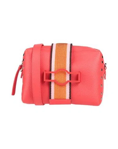 Zanellato Woman Cross-body Bag Red Size - Leather, Textile Fibers