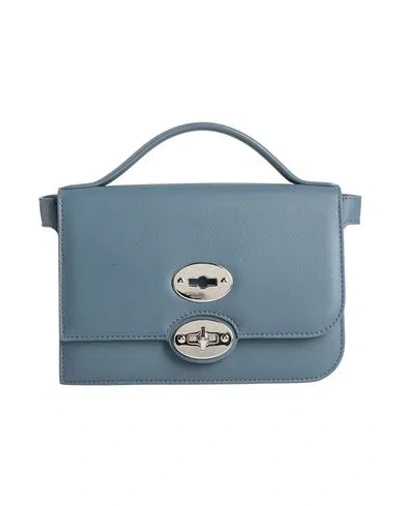 Zanellato Woman Handbag Slate Blue Size - Leather