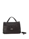 Zanellato Black Postina Medium Satchel In Black
