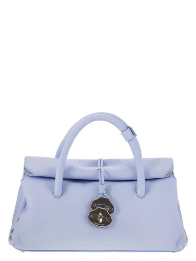 Zanellato Women's Dotta - Grained Leather Bag S In Light Blue
