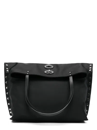 Zanellato Women's Medium Leather Handbag, Calf Leather In Black