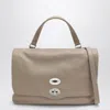 Zanellato Gray Calf Leather Bos Taurus Shoulder Bag