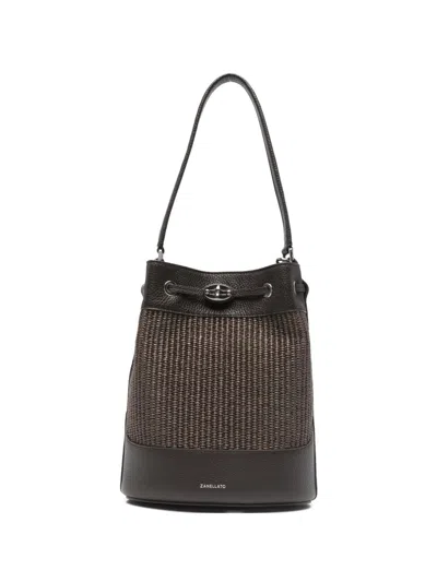 Zanellato Women's Mondã Vimini Small Bucket Bag In Red
