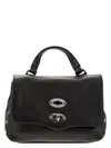 Zanellato Small Leather Handbag With Adjustable Shoulder Strap In Chalk