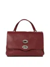 Zanellato Postina Tabacco Baby Leather Handbag In Red
