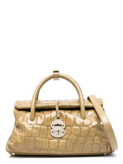 Zanellato Women's Small Leather Safari Handbag In Sand