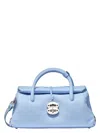 Zanellato Borsa Dotta Centauro Celeste Small In Leather