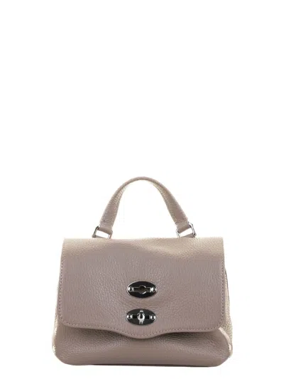 Zanellato Women's  Postina Daily Baby Leather Handbag With Shoulder Strap In Gray