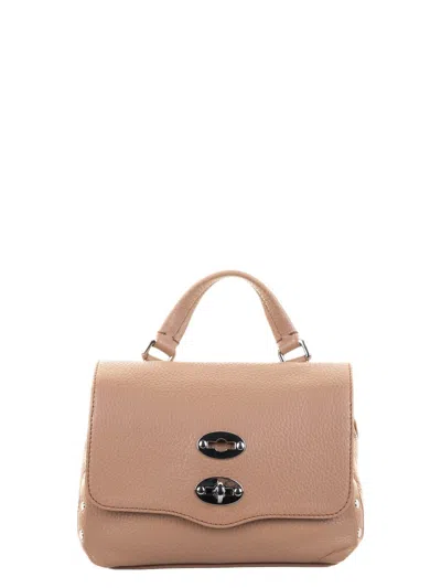 Zanellato Women's  Postina Daily Baby Leather Handbag With Shoulder Strap In Brown