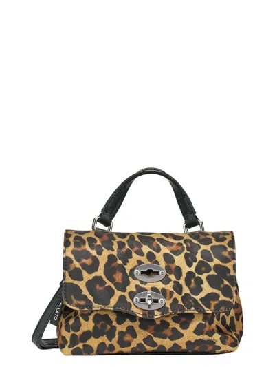 Zanellato Women's  Tokyo Baby Animalier Leather Tucked Postman Bag In Black
