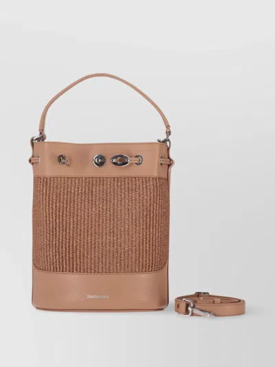 Zanellato Woven Texture Top Handle Shoulder Bag