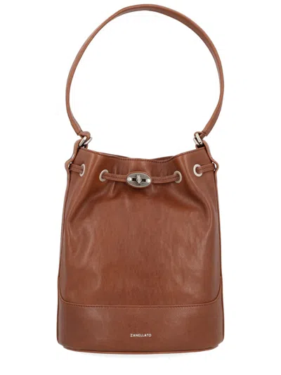 Zanellato Mondà Brown Leather Clutch Bag