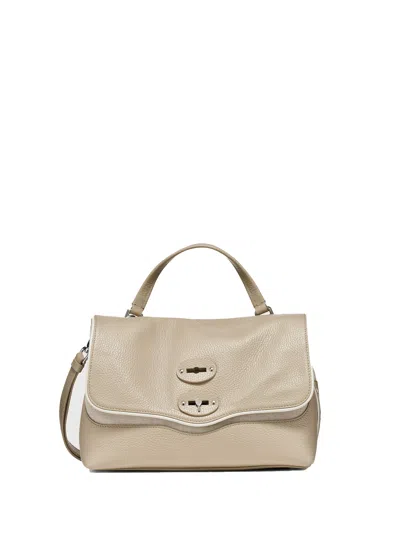 Zanellato Racquet Club Leather Messenger Bag With Shoulder Strap In Neutral