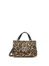 Zanellato Tokyo Baby Animalier Leather Tucked Postman Bag In Animal Print
