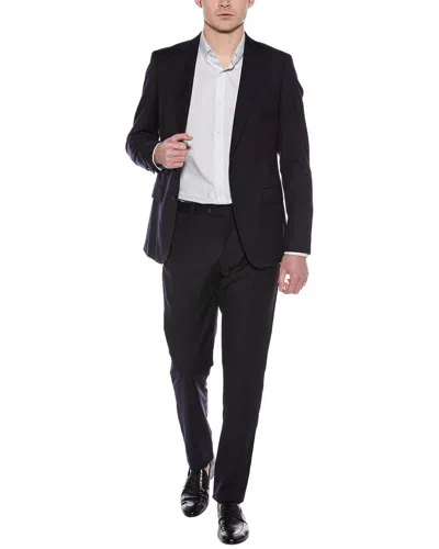 Zanetti 2pc Wool Suit In Black
