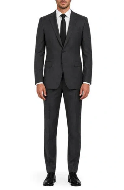 Zanetti Giorgio Modern Fit Wool Suit In Black
