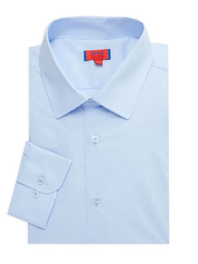 Zanetti Men's Solid Dress Shirt In Light Blue