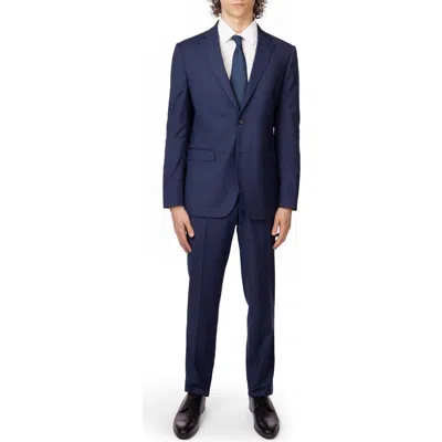 Zanetti Navy Trim Fit Mélange Suit