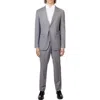 Zanetti Slim Fit Grey Notch Lapel Stretch Suit In Gray