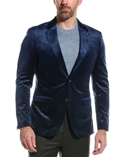 Zanetti Velvet Jacket In Blue