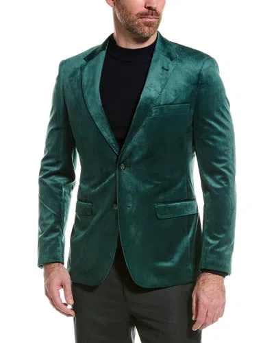 Zanetti Velvet Jacket In Green