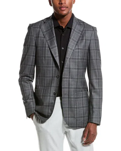 Zanetti Wool Suit Jacket In Grey