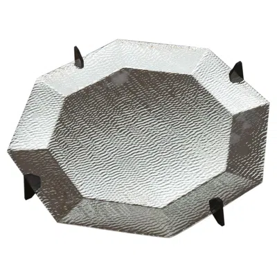Pre-owned Zanetto Alegria Octagonal Silver Brass Centerpiece