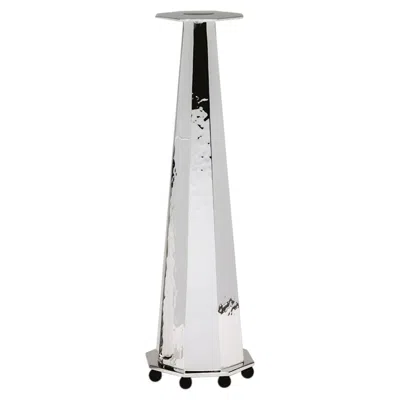 Pre-owned Zanetto Alegria Tall Silver Brass Candlestick