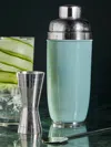 Zanetto Enamelled Silver-plated Cocktail Shaker  Abask Luxury Gift In  Green