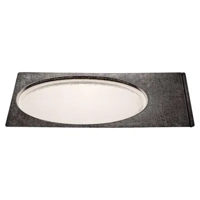 Pre-owned Zanetto Iside Oval Bronze Tray In Gold