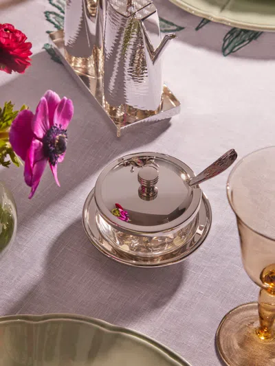 Zanetto Italia Silver-plated Cheese Dish  Abask Luxury Gift In Neutral